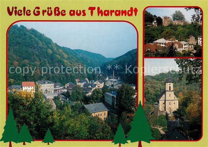 Tharandt Burgruine Bergkirche Ortsansicht