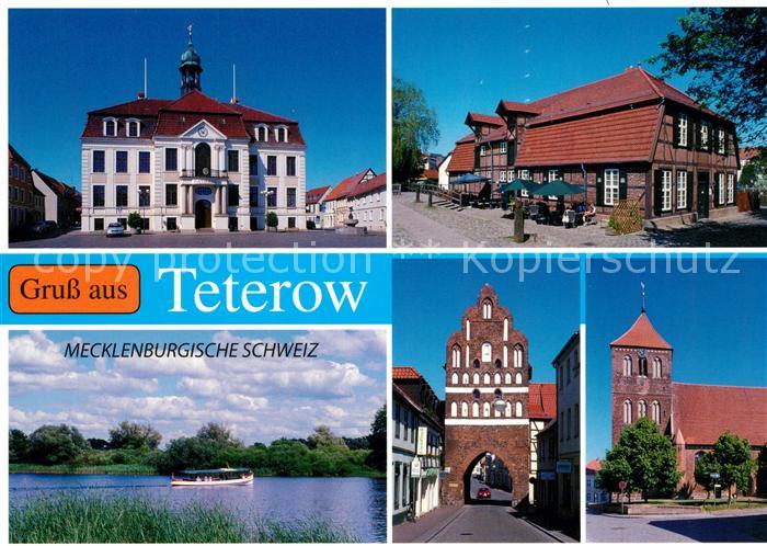 Teterow Mecklenburg Vorpommern Rathaus Stadtmuehle Teterower See Malchener Tor S