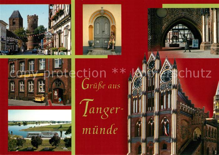 Tangermuende Lange Strasse Neustaedter Tor Sitznischenportal Rathaus Elbblick