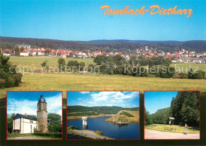 Tambach-Dietharz Panorama Lutherkirche Talsperre Schmalwaser Spittergrund