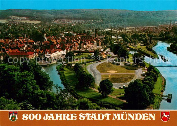 Muenden Werra Fliegeraufnahme