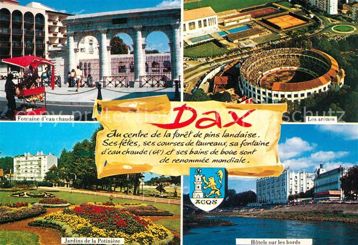 Dax Landes Fontaine d eau chaude Les arenes Jardin