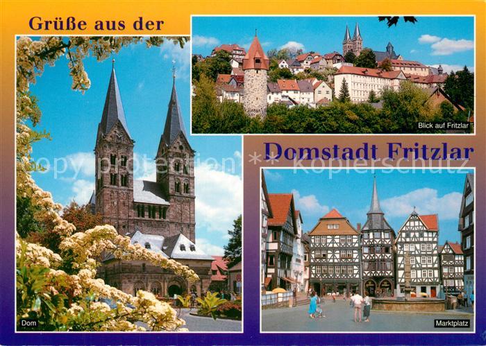 Fritzlar Dom Marktplatz Panorama