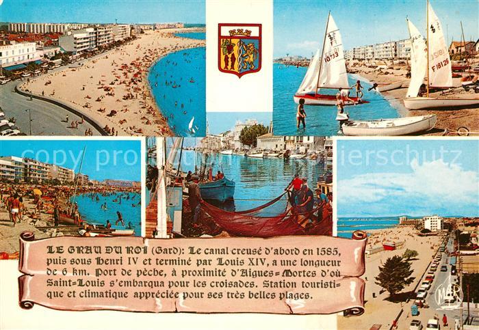 Le Grau-du-Roi Gard Fliegeraufnahme Strand Hafen Fischerboote