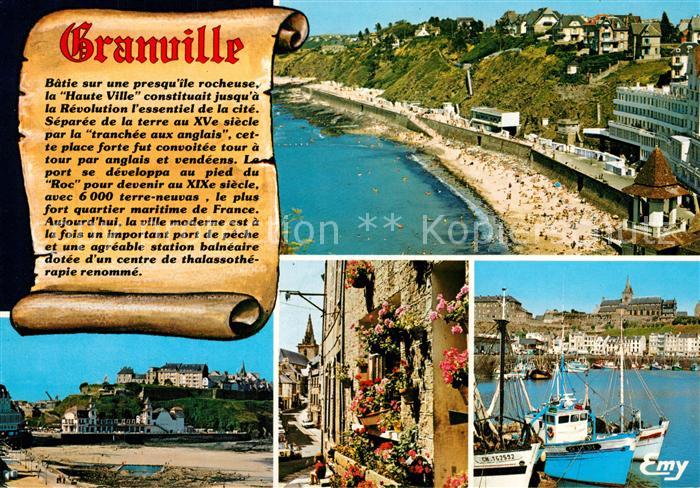 Granville Manche Strand Plat Gousset La Ville Haute Hafen Altstadt Chronik