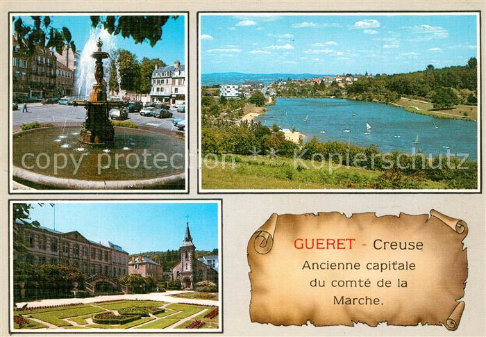 Gueret Fontaine Place Bonnyaud Etang de Courtille Musee