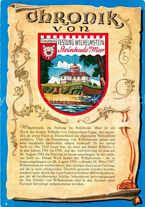 Steinhude Festung Wilhelmstein Chronik