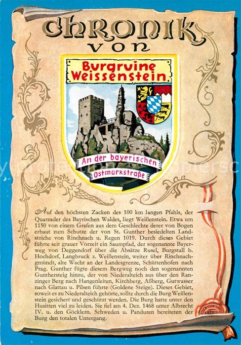 Weissenstein Regen Burgruine Chronik