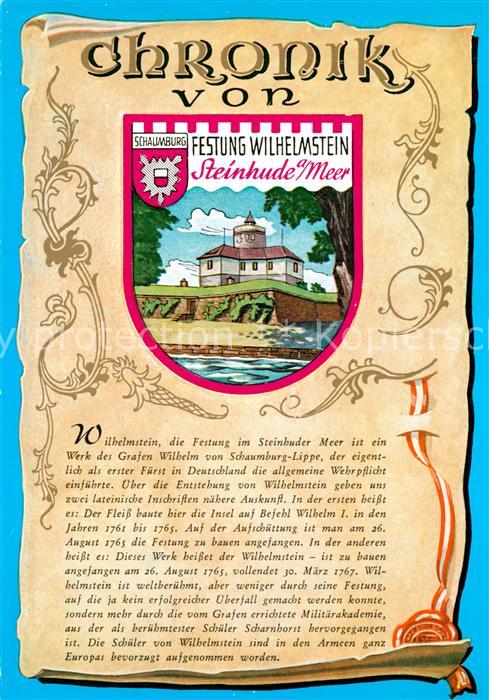 Steinhude Festung Wilhelmstein Chronik