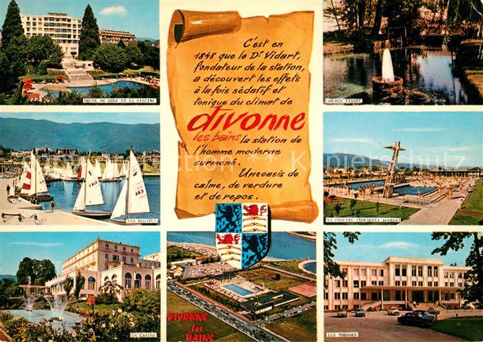 Divonne-les-Bains Segelboothafen Kasino Schwimmbad Therme