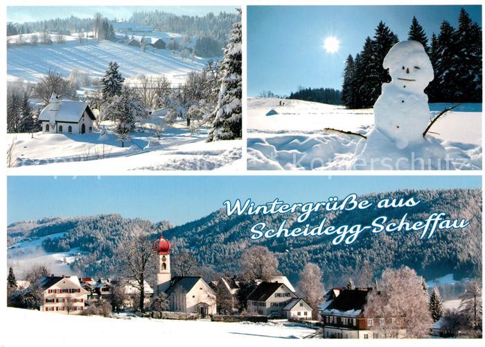 Scheffau Scheidegg im Winter Schneemann