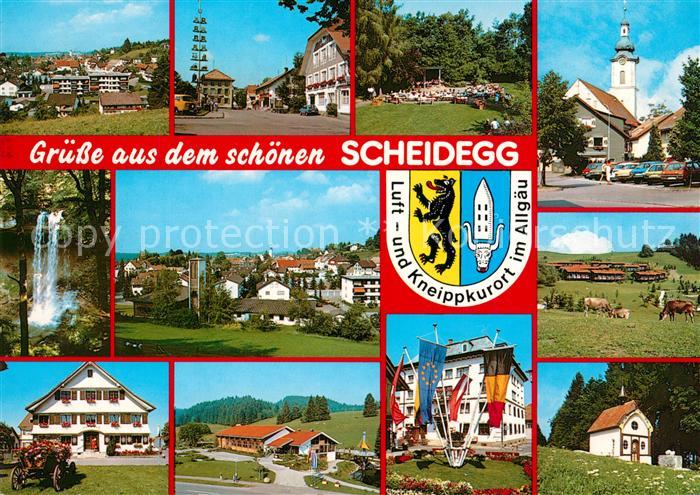 Scheidegg Allgaeu Wasserfaelle Kuehe Kirche