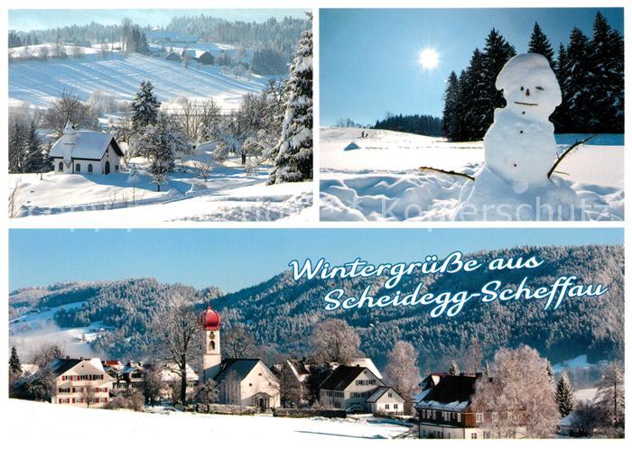 Scheffau Scheidegg im Winter Schneemann
