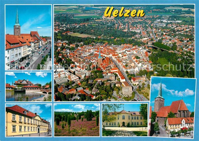 Uelzen Lueneburger Heide Fliegeraufnahme Kirche Heide