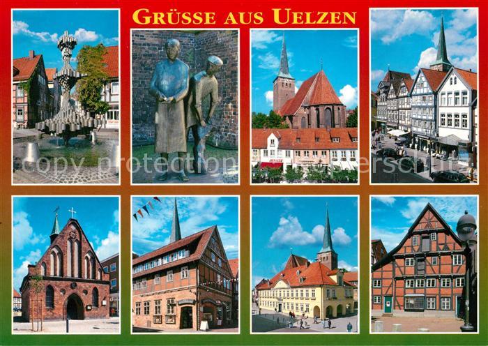 Uelzen Lueneburger Heide Fachwerk Schnellenmarkt Ulenkoeper-Denkmal Lueneburger-