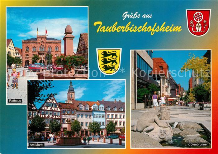 Tauberbischofsheim Markt Rathaus Kroetenbrunnen