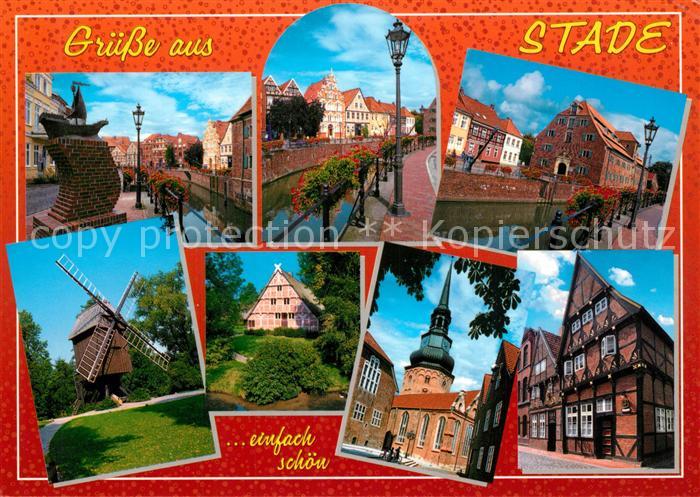 Stade Niederelbe an der Schwinge Unterelbe Fachwerk