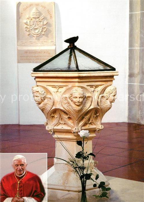 Marktl Inn Taufstein Anselm Sickinger Pabst Benedikt