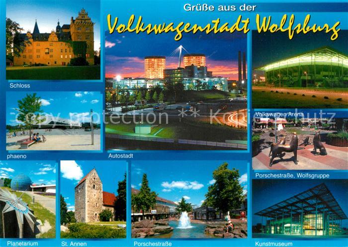Wolfsburg Schloss Volkswagen-Arena Planetarium Phaeno Porschestrasse Kunstmuseum