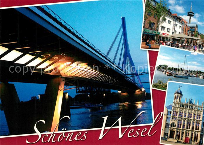 Wesel Rhein Bruecke Hafen