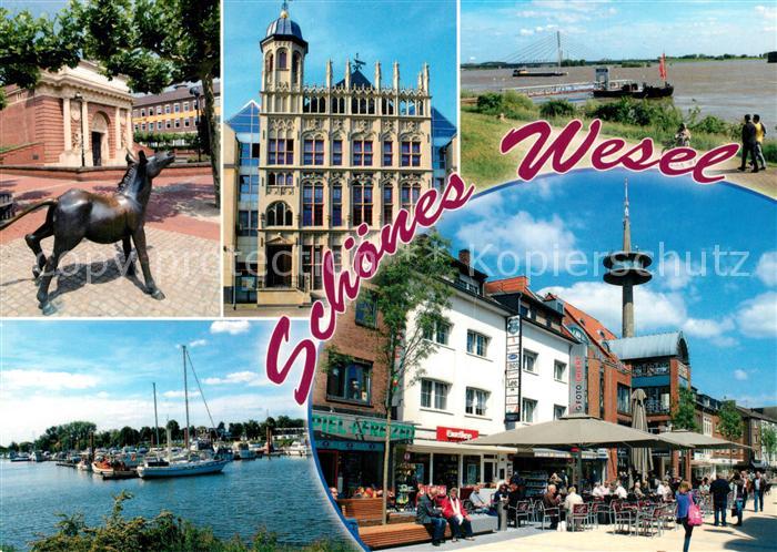 Wesel Rhein Rheinpromenade Hafen