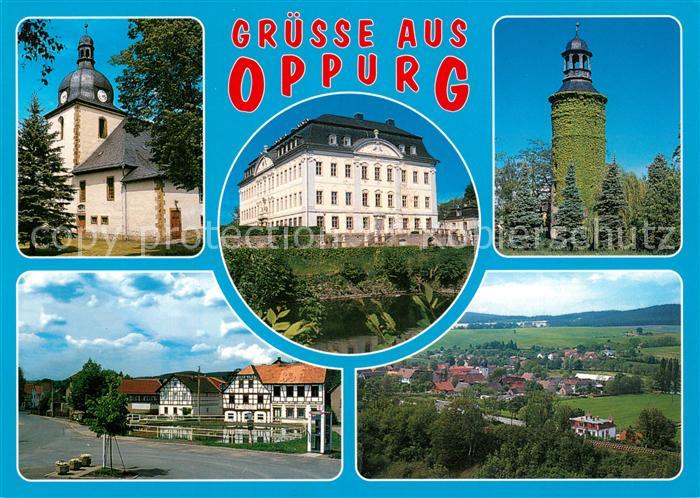 Oppurg Schloss Schlossturm Kolba-Dorfplatz