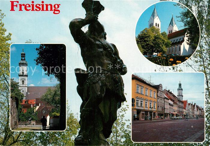 Freising Oberbayern Brunnenfigur Kirchen