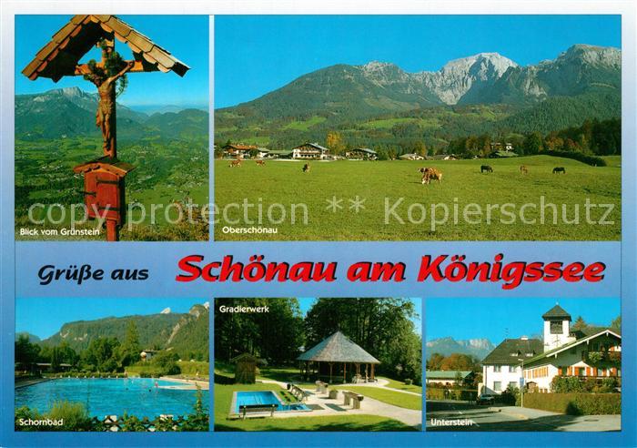 Schoenau Koenigssee Gruenstein Kuehe Unterstein Freibad Schornbad