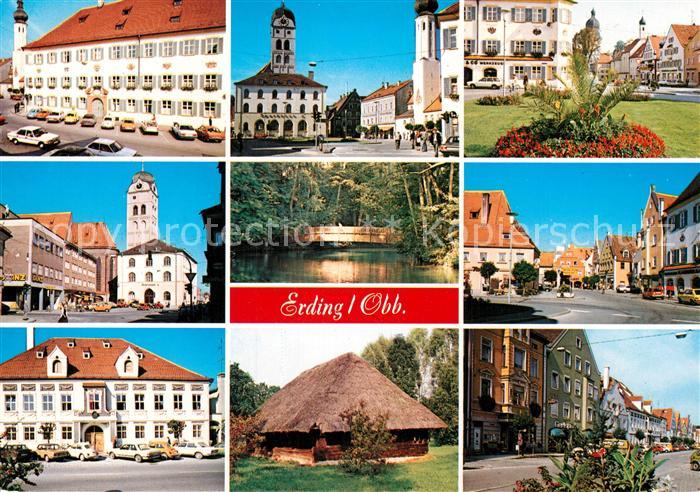 Erding Rathaus Schrannenplatz Landshuter-Strasse Fr. Fischer-Strasse Herderhaeus