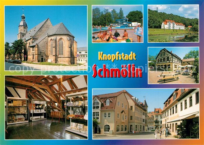 Schmoelln Thueringen Kirche Freibad Aussichtsturm Knopfmuseum