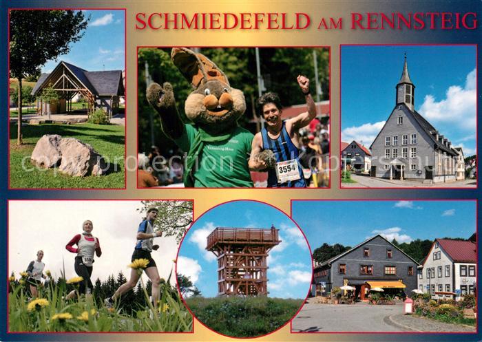 Schmiedefeld Rennsteig Kurpark Brauplatz Rennsteigslauf Erloeserkirche Finsterbe