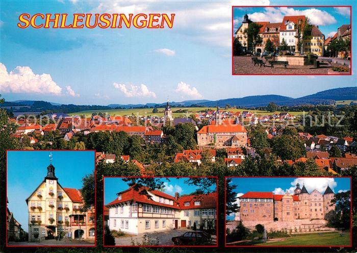 Schleusingen Wilhelm-Augusta-Stift Schloss-Bertholdsburg Markt