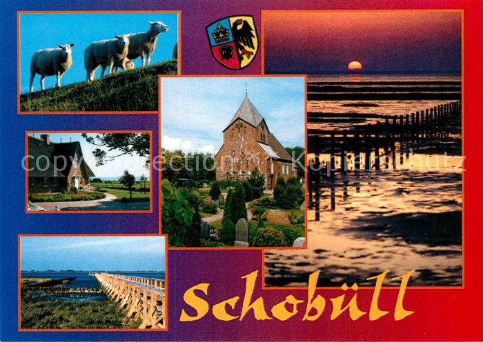 Schobuell Husum Kirchen Schafe Seebruecke