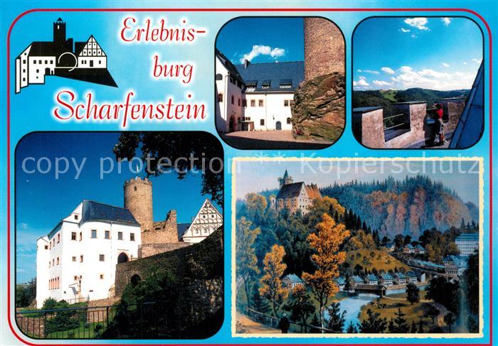 Scharfenstein Erzgebirge Burg Bergfried Torhaus