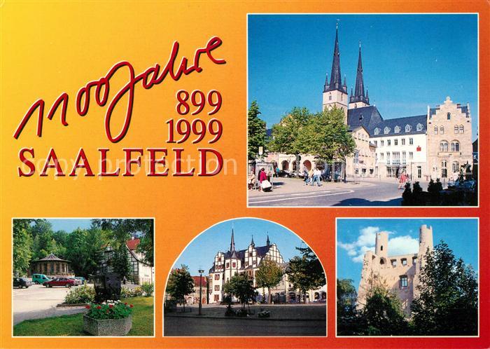 Saalfeld Saale Marktplatz Rathaus Feengrotten Hoher-Schwarm