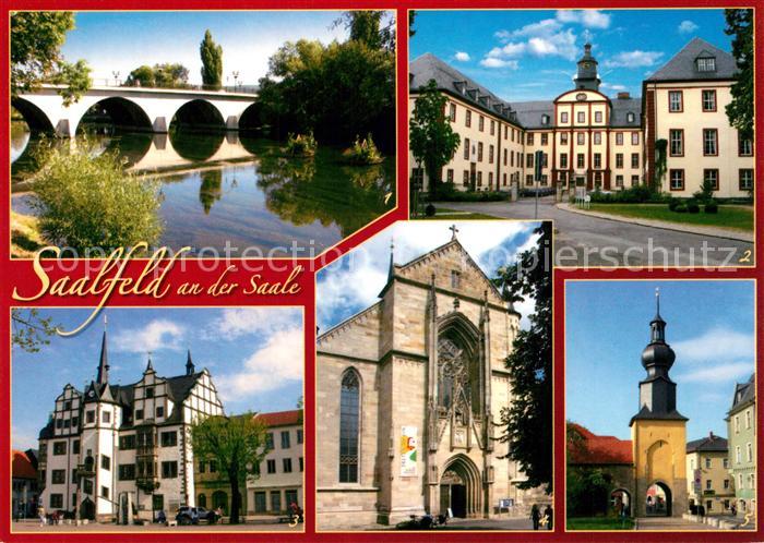 Saalfeld Saale Saalebruecke Residenzschloss Oberes-Tor