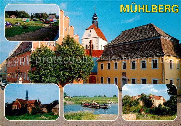 Muehlberg Elbe Rathaus Frauenkirche am Rossmarkt Camping Elbfaehre Schloss