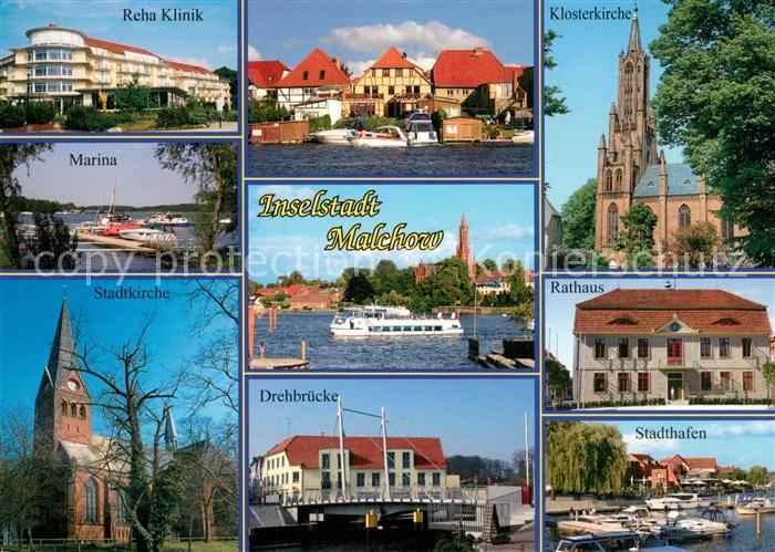 Malchow Klosterkirche Hafen Drehbruecke Marina Reha-Klinik