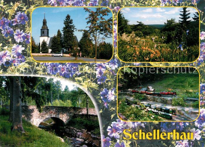 Schellerhau Kirchen Botanischer-Garten Schinderbruecke Gartenbahn