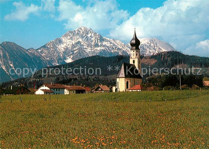 Feldkirchen Ainring Kirche mit Hochstaufen