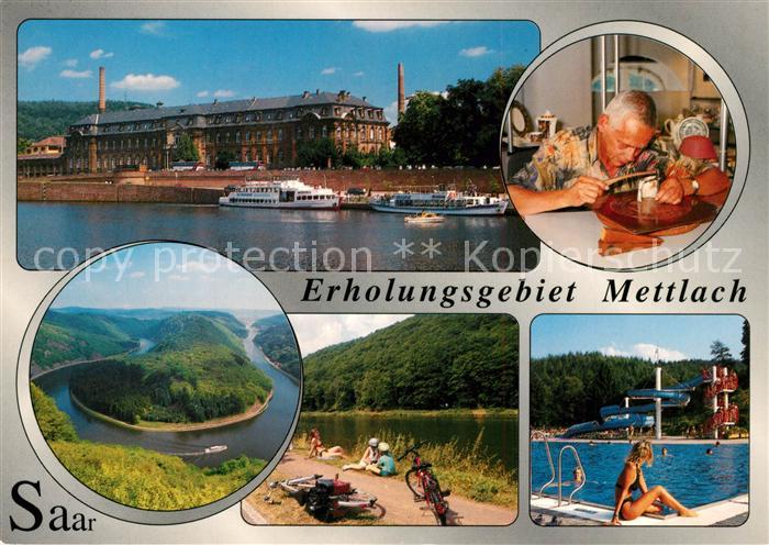 Mettlach Fliegeraufnahme Strand Schwimmbad