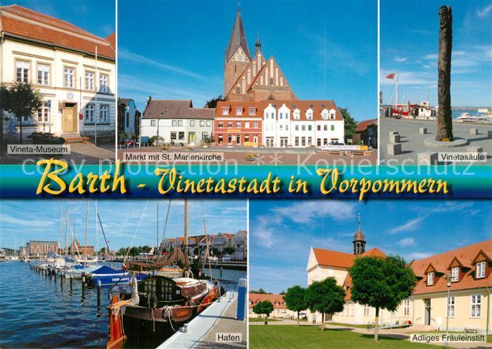 Barth Vineta Museum Markt Marienkirche Vinetas?ule Hafen Fr?uleinstift