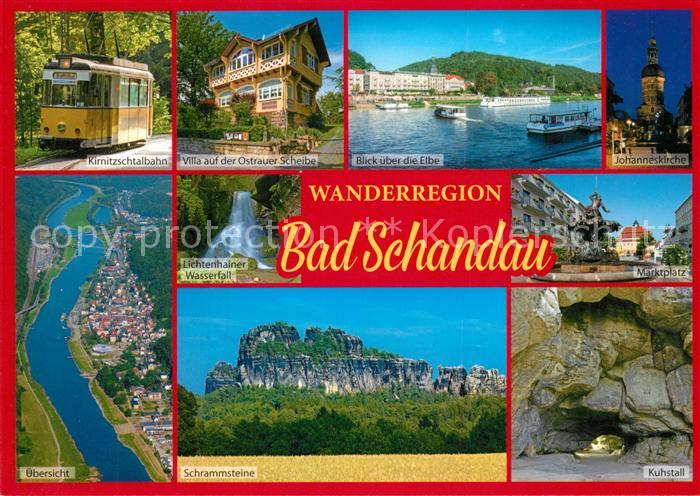 Bad Schandau Kirnitzschtalbahn Villa Ostrauer Scheibe Johanneskirche Kuhstall