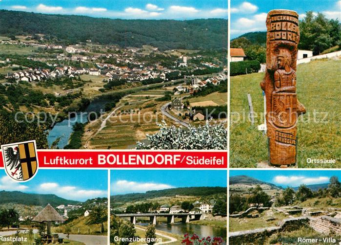 Bollendorf Suedeifel Panorama Rastplatz Grenz?bergang R?mer Villa Ortss?ule