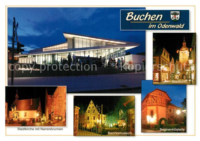 Buchen Baden Stadthalle Stadtturm Stadtkirche Narrenbrunnen Bezirksmuseum