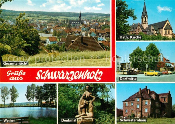 Schwarzenholz Katholische Kirche Weiher Denkmal Schwesternhaus Dorfmitte