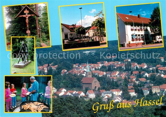 Hassel St-Ingbert Wegkreuz Brunnen Panorama