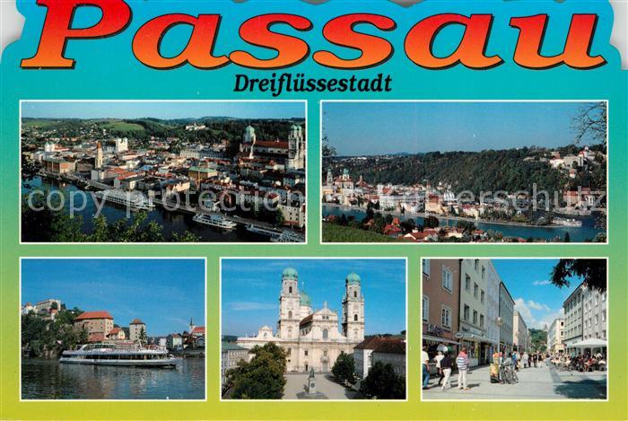 Passau Fliegeraufnahme Dom Stadtansicht