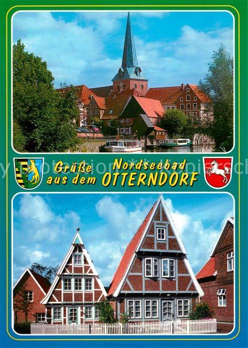 Otterndorf Niederelbe Kirche Hafen Fachwerkhaeuser