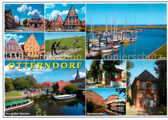 Otterndorf Niederelbe Reichenstrasse Johann Heinrich Voss Strasse Hafen Torhaus